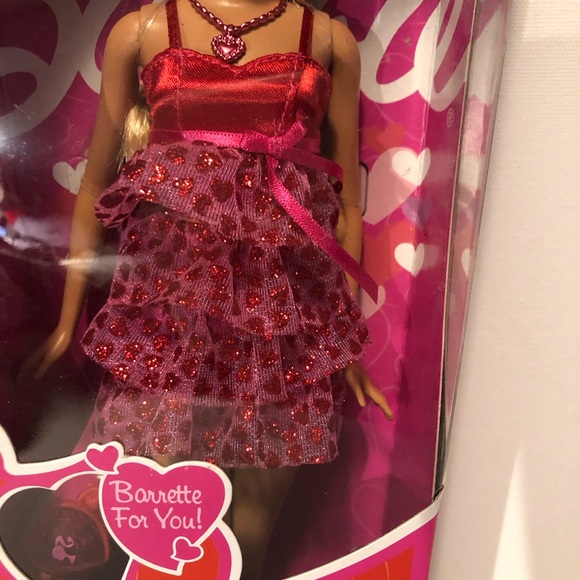 Barbie Valentine Wishes Blonde Barrette For U Grocery Exclusive Doll c. 2009 NIB - Picture 4 of 17